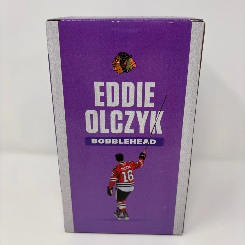 Chicago Blackhawks Eddie Olczyk Bobblehead 10/27/19 Hockey Fights Cancer SGA NIB